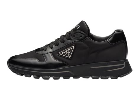 prada prax 1 re-nylon and brushed leather sneakers|Black Prax 01 Re.